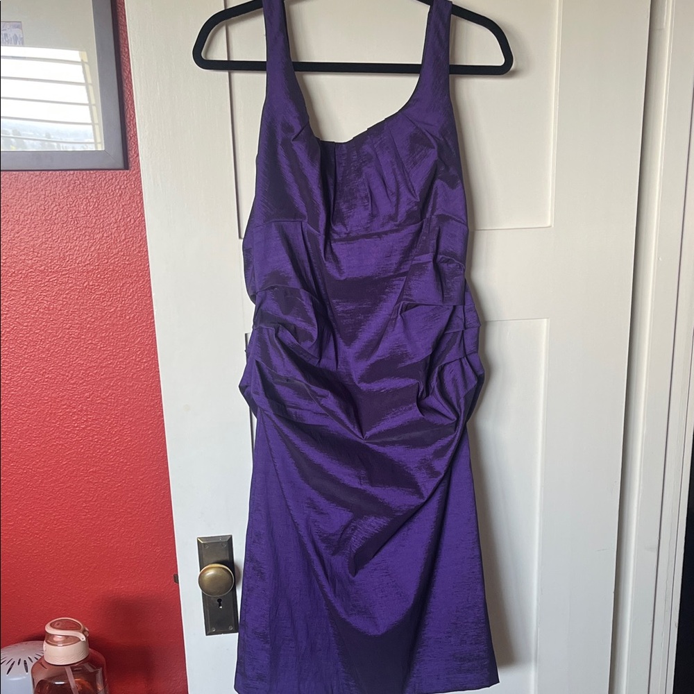 S.L. Fashions Radiant Purple Mini Dress